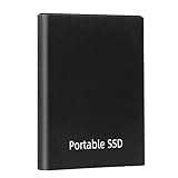 YTRDKJSW Portable SSD 500GB USB 3.1 & Type Externe Festplatte Solid State Drive Für PC/Desktop/Laptop/Tablets/Smartphones, 550 MB/s, Schwarz, 2TB,Black