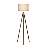 Stehleuchten Stativ Stehlampe Moderne Stehleuchte 58.2in Holz Lange Lampe mit Stoffschirm Moderne Stehleuchten für Wohnzimmer, Schlafzimmer Bodenleuchten (Color : Floor Lampe 7W)