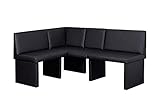 BiYeer Eckbank Universal Sitzecke Küchensofa Sitzmöbel Kunstleder Schw