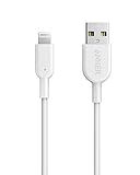 Anker PowerLine II Lightning auf USB Kabel, strapazierfähig, MFi-Zertifiziert für iPhone XS/XS Max/XR/X/8/8 Plus/SE/7/7 Plus/6s/6/6 Plus/5S/5/iPad Pro (Weiß), 0.9