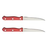BESTonZON 2 Stücke Küche Messer Holzgriff Küchenmesser Kochmesser Set Edelstahl Hackbeil Messer Brotmesser Fleischmesser Obstmesser Gemüsemesser Hackmesser Schälmesser für Obst Gemüse F