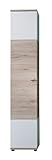 trendteam smart living Badezimmer Hochschrank Schrank Campus, 36 x 189 x 31 cm in Weiß, Eiche San Remo (Nb.) mit viel Stauraum und vier verstellbaren Einlegebö