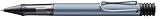 LAMY 1235649 AL-star Tintenroller 338 – Praktischer Rollpen aus Aluminium in der Farbe Azure eloxiert mit transparentem Griffstück – Mit Tintenroller-Mine M 63 schwarz – Strichbreite M