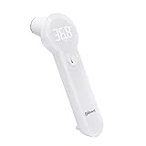 Fieberthermometer kontaktlos infrarot Stirnthermometer für Babys Erwachsene,Digitales Infrarot thermometer mit Alarm bei hoher Temperatur und sofortiger genauer Messwerte (Weiß-02)