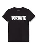 Fortnite Jungen Logo T-Shirt, Schwarz, 13 J