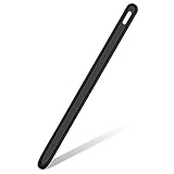 Auleset Silikon-Schutzhülle für kapazitive Stylus-Eingabestifte, für Apple i-Pad Pencil 2, Schw