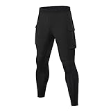 UISIEAF Kompression-Leggings-Jahreszeiten-Funktionswäsche-Strumpfhose,Trainingshose-Jogging-Hose-Kontrast-Stripes-Dunkelgrau,Slim-Fit-Wrinkle-Resistant-Flat-F