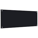 vidaXL Küchenrückwand Spritzschutz Fliesenspiegel Glasplatte Rückwand Herdspritzschutz Wandschutz Herd Küche Schwarz 120x50cm Hartg