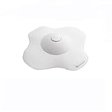 LANCYG SiebköRbchen Mit, SiebköRbchen 2ST Badablauf Wasser-Stecker-Stopper Gummi Kreis Silikon-Wannen-Sieb-Filter Stopper Boden Abfluss-Haar-Küche-Bassin-Stopper (Color : 2PCS White)