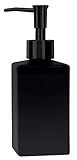 Spirella Seifenspender Quadro Porzellan Flüssigseifen-Spender 300ml matt schw