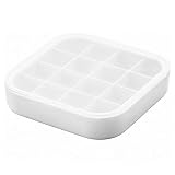 SLIFDUO Griglia di ghiaccio quadrata in silicone a 16 griglie fatta in casa, modello fatto in casa adatto per il succo di frutta per bambini, cibo complementare, cocktail, whisky