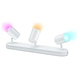 Strahler Spots & Aufbaustrahler WiZ LED Wand- und Deckenspot RGBW in Weiß 3x 5W 1035lm Kunststoff Esszimmer Küche | 3-flammig