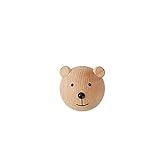 OYOY Mini - Wandhaken aus Holz Bär / Bear - Garderobenhaken Garderobe für Kinder / Kinderzimmer - 4,5 x 6 x 4,5