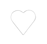 GLOREX 6 1294 402 - Metallrahmen Herz zum Basteln ca. 28 cm, beschichtet in weiß, ideal für Traumfänger, Makramee, Wanddeko und Floristik