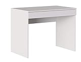 Iconico Home MIK Schreibtisch mit Schublade, Holzwerkstoff, Weiß matt, 100x55,5x76