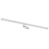 SEBSON® LED Spiegelleuchte 90cm, Bad IP44, Aufbauleuchte + Klemmleuchte, neutralweiß 4000K, 900x98x44mm, 15W 1300lm, Aluminium, Schmink