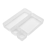 YDYBY Organizer Schubladen Ordnungssystem, Tabletts Kunststoff Aufbewahrungsboxen Teiler Make-up Organizer für Küche Schlafzimmer Bü