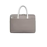 WangchngqingDNB Laptoptasche, Laptoptaschen und Fälle, PU. Leder-Laptoptasche-Tasche 13.3 14 15.6 16-Zoll-Notebook-Tragetaschen Schulterhülse Frauen Mann (Color : Coffee, Size : 15.6-inch)