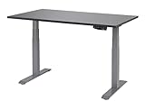 ProErgo Delta - Höhenverstellbarer Schreibtisch Elektrisch - Gamingtisch - Computertische - PC Gaming Tisch - Sufenlos Verstellbar - (Graphit, 1600x800x18)