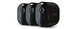 Arlo Pro4 Spotlight WLAN Überwachungskamera aussen, kabellos, 3er Set, 2K, Farbnachtsicht, Bewegungsmelder, 2-Wege Audio, kein Hub benötigt, mit 90-tägigem Arlo Secure Plan Testzeitraum, VMC4350B