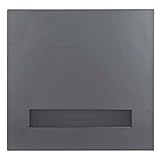 Heibi Briefkasten FONDALUX Aluminium grau RAL 7016 mit Acrylglasscheibe 39x12x39 cm DIN C4