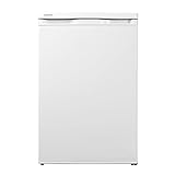 MEDION Kühlschrank (Tisch Vollraumkühlschrank, 127 Liter, 85cm Höhe, Glasablagen, transparente Gemüseschublade, freisetehend, Türanschlag wechselbar) weiß