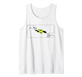 Silhouette Jamaikanische Flagge Michelangelo Hände Jamaika Tank Top