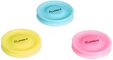 alldoro 63058 - 6er Mix Set Mini Disc Wurfscheibe 3x Neon + 3x Glow Effekt, Ø ca. 6,5 cm aus Soft Silikon, bis zu 60 Meter Reichweite, für Kinder, Erwachsene und Hunde, Gelb, Pink, Orange & B