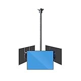 JHGF TV-Ständer DREI-Bildschirm-Decken-TV-Halterung 32'-75' Kommerzielle Erweiterung Neige-Dreh-TV-Halterung Verstellbare Decken-TV-Halterung aus Stahl mit max. VESA 400x400mm TV-Halterung