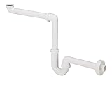 Viega 22529 8 Röhrengeruchsverschluss für Waschtische raumsparend aus Kunststoff, Weiß, 1 1/4 Zoll x 32