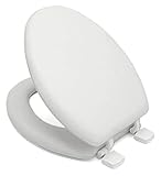 WC- Sitz for Erwachsene Schwamm gepolsterten Toilettensitz gepolsterten Toilettendeckel Zubehör Oval WC- Sitz Holz WC- Sitz Universal-WC- Sitz Platz WC- Sitz Anti-Rutsch-WC-Sitz M