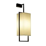 HAODAMAI Gänge Wandlampe Metall E27 Stoff Lampenschirm Schlafzimmer Nachttisch Hotel Wohnzimmer Balkon Flur Eingang (Size : 16 cm x 20 cm x 64 cm)