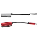 Shiwaki 2X Adapter Ladegerät Kopfhörer Typ C auf 3,5 Mm Audio USB C Kabel Schwarz & Silb