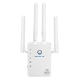 Doppelpack GigaBlue Ultra Repeater 1200Mbps 2.4 & 5 GHz AC1200 WLAN Repeater Super-Boost WiFi 1200 Mbit/s, Dual Band WLAN 3dBi x4 Antennen für alle WLAN G