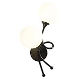 Innen Wandlampe Modern Glas Dimmbar LED Wandleuchte 2 Flammig Schwarz Dekorative Wohnzimmerlampe Nachttisch Beleuchtung Kreative Wandbeleuchtung Art Deco Lampe Für Zimmer Wand, G9, 14W,B