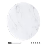 Navaris Magnettafel Magnetboard aus Glas - 50 cm Tafel magnetisch zum Beschriften - Magnetwand inkl. Magnete Stift Halterung - weißer M