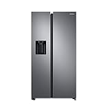 Samsung RS6GA8831S9/EG Side-by-Side Kühlschrank mit SpaceMaxTechnologie, 409 Liter Kühlschrankvolumen, 225 Liter Gefriervolumen, 351 kWh/Jahr, Edelstahl Look