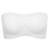 Chahu Stützender Bandeau-BH für Damen, nahtloser Bügel, kabellos, gepolstert, trägerloser BH