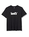 Levi's Mens SS Relaxed FIT Tee T-Shirt, Big Poster Logo Caviar, 4XL