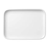 Villeroy und Boch Clever Cooking Rechteckige Servierplatte, 36 x 26 cm, Premium Porzellan, Weiß