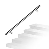 Lospitch Geländer Edelstahl Handlauf Treppengeländer Wandhandlauf Wand Treppe für Innen & Außen inkl. Wandhalterung und Endkappen - 160