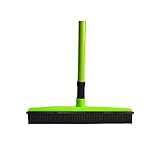 Kehrmaschine Push Gummi Besen Einstellbare Boden Haar Besen Staubschaber Gummi Pinsel Teppichreiniger Sweeper Wipe Fenster Werkzeug Kehrhelfer zu Hause (Color : Green)
