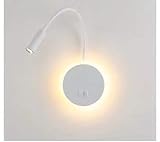 Budbuddy 3W+8W LED leselampe wandlampe mit schalter Modern wandleselampe Bettlampe Wandleuchte innen Leselicht Schwenkbar Wandbeleuchtung Flur Schlafzimmer Hotels Nachttischlampe 3000