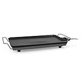 Princess Table Chef XXL – 4 mm dicke Teppanyaki-Grillplatte, 60 x 36 cm, 4-6 Personen 2500 Watt, 102325, Schwarz, 01.102325.01.005