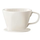 Keramik-Kaffeefilter,Porzellan-Kegelfilter,Keramik-Kaffeefilter,Keramik-Kaffeetropfer Wiederverwendbarer Pour Over Coffee Maker Tropfer mit 3 Tropflöchern Weiß