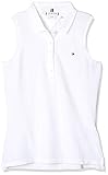 Tommy Hilfiger Damen No Sleeve Slim Polo Poloshirt, Weiß (White Ybr), XL