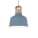 GERAGUR Einzelkopf-Holzpendelleuchte Aus Holz Nordische Laterne Bunte Macaron Kronleuchter E27 Sockel Pendelleuchte Indoor Hanging Illumination Höhenverstellbare Deckenbeleuchtung Für Die Kü