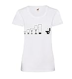 Der Weg zur Toilette Frauen Lady-Fit T-Shirt Weiß S - shirt84