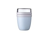 Mepal Lunchpot Ellipse Nordic blue – 500 ml praktischer Müslibecher, Joghurtbecher, To go Becher – Geeignet für Tiefkühler, Mikrowelle und Spülmaschine, Polypropyleen, 700