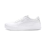 PUMA Damen Carina L Sneaker, White White Silver, 39 EU